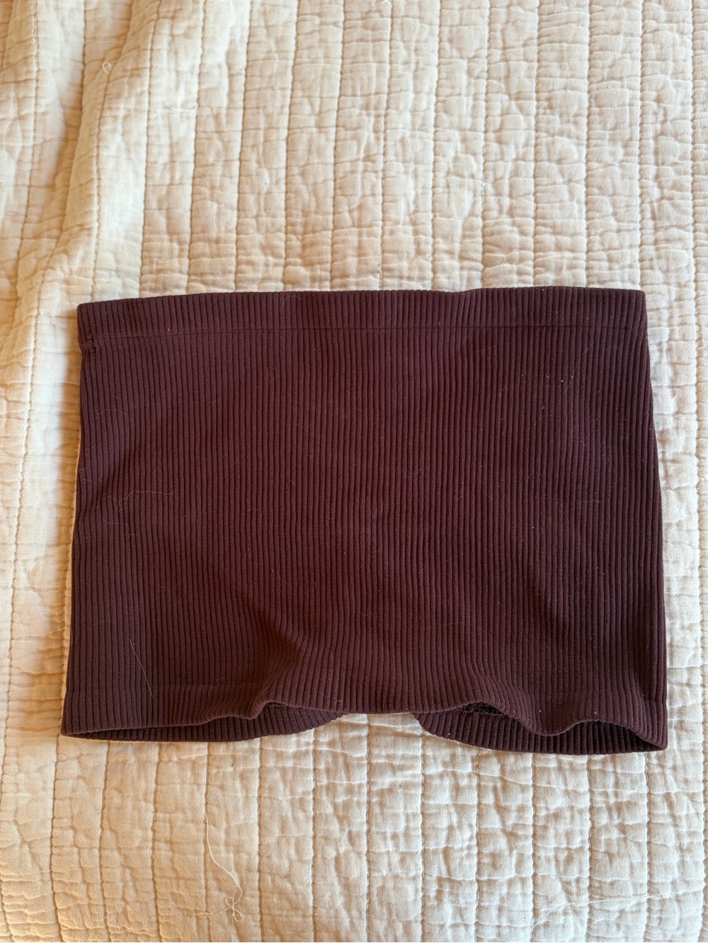 Free People Ribbed Bandeau in Deep Brown XS-M